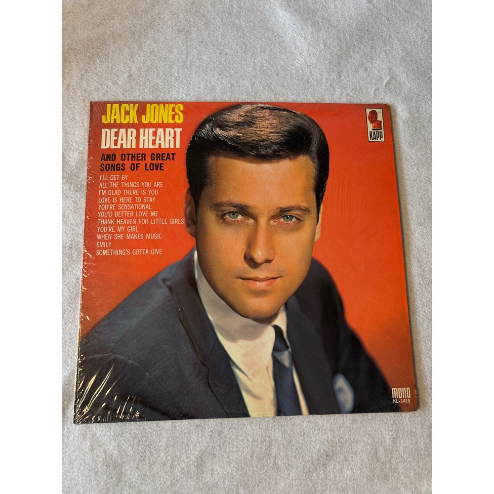 Jack‎ Jones Dear Heart Vinyl LP Mono KL-1415 Kapp Records 1965 Good Condition
